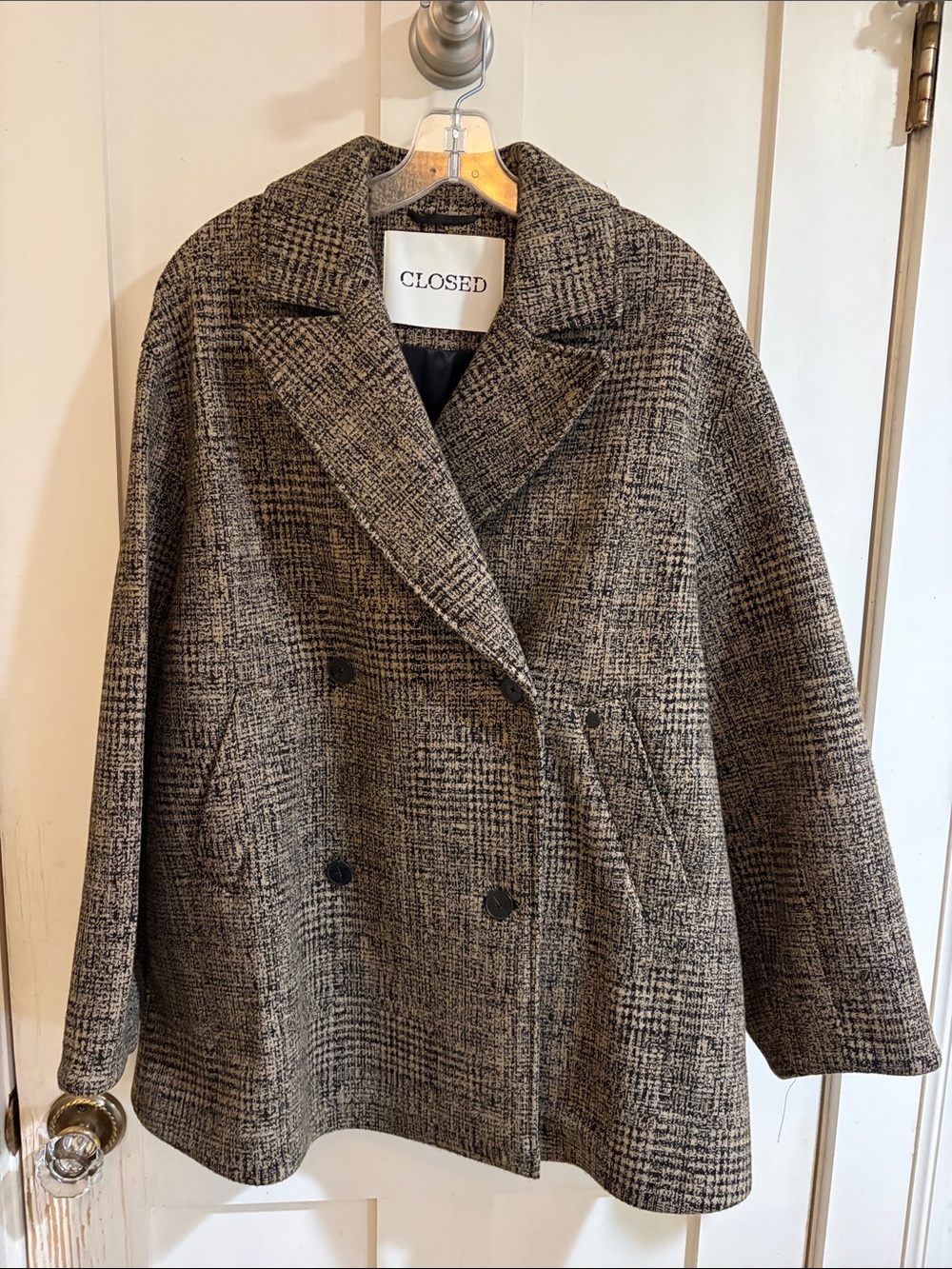 Closed Women's Black & Brown Plaid Jacket